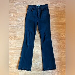 DAZE Denim Go-Getter Side Slit Black Jeans Size 25